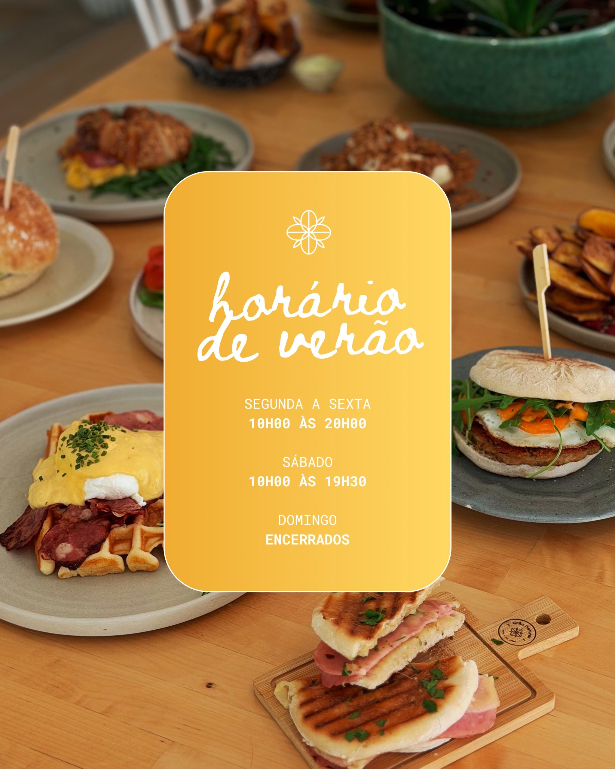 Os dias cresceram… e o nosso horário também. 🌿☀️

Este verão, tens ainda mais tempo para desfrutar dos teus favoritos no Grão Natural.😋

Consulta o novo horário e vem fazer-nos uma visita. 💚

#graonatural #novohorario #alimentaoteudia #brunchlovers #arcosdevaldevez