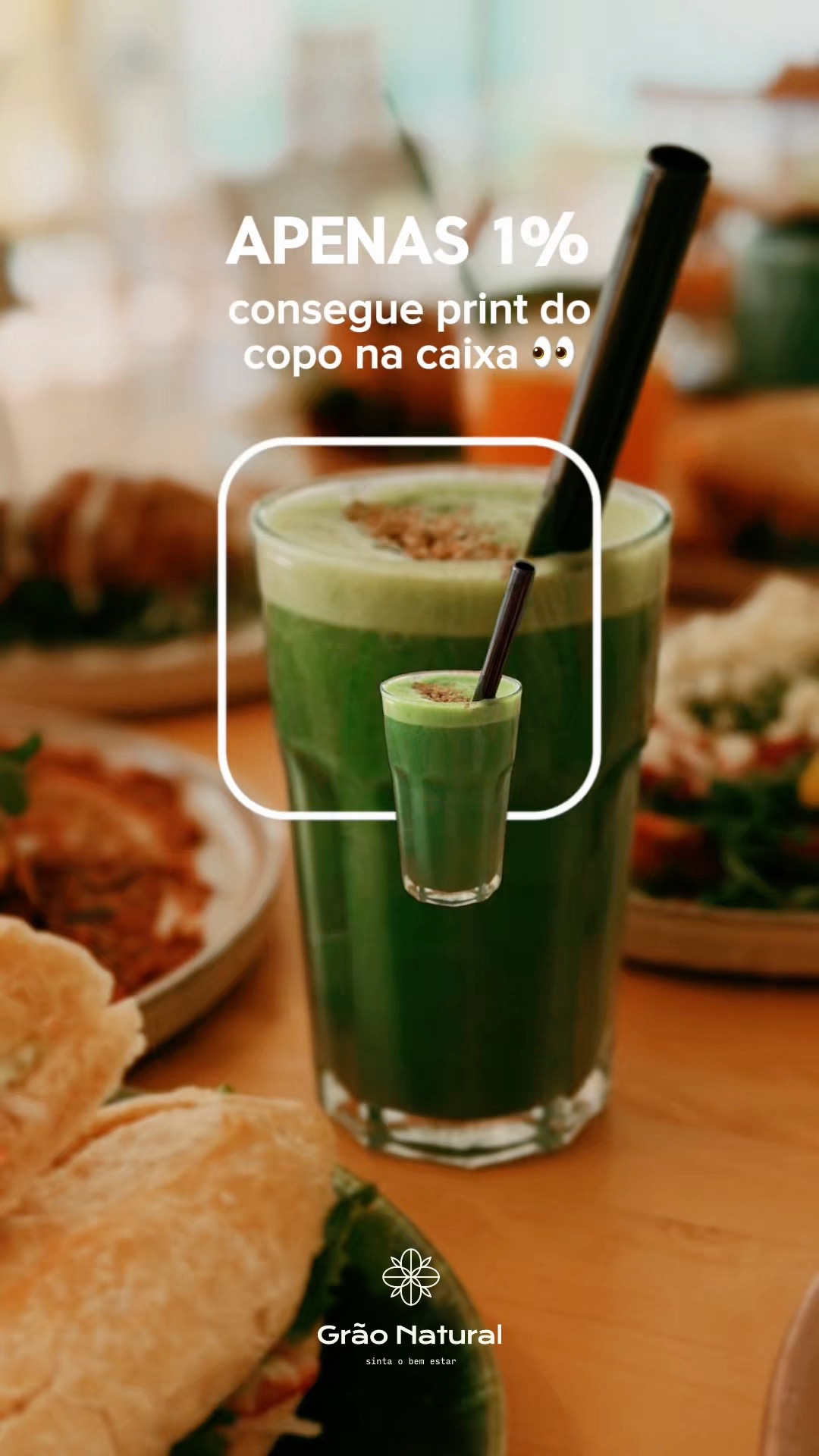 Aceitas o desafio? 👀⬇️

💬 Comenta "✅" se aceitas o desafio!

1️⃣ Vê o Reel e tenta fazer print screen exatamente quando o copo estiver completamente dentro da caixa.
2️⃣ Se conseguires, envia-nos o print por mensagem privada (DM).
3️⃣ O primeiro a enviar um print válido ganha 1 batido 𝙜𝙧𝙖́𝙩𝙞𝙨 no Grão Natural. 🥤✨

 ⚠️ Para o print ser válido, o copo tem de estar 100% dentro da caixa, sem nenhuma parte fora. O vencedor será a primeira pessoa a enviar um print que cumpra esta condição.

Anunciaremos nos stories o grande vencedor. Boa sorte! 🤞

✅ UPDATE: parabéns @patriciamoraiscastro pela vitória! Esperamos pela tua visita. 💚
_
#graonatural #alimentaoteudia #arcosdevaldevez #desafio #passatemp